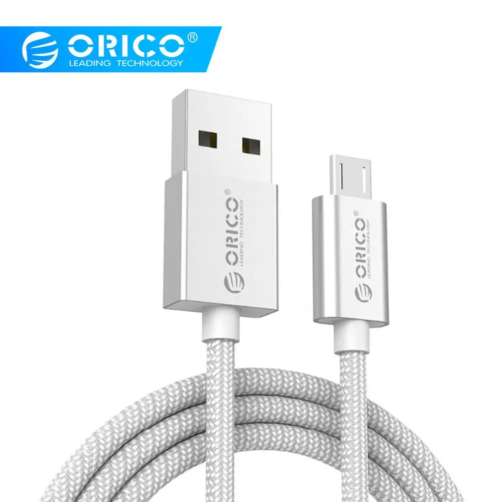 ORICO USB нейлоновый кабель для зарядки данных плетеный провод металлический штекер Micro USB кабель для Xiaomi huawei samsung sony htc