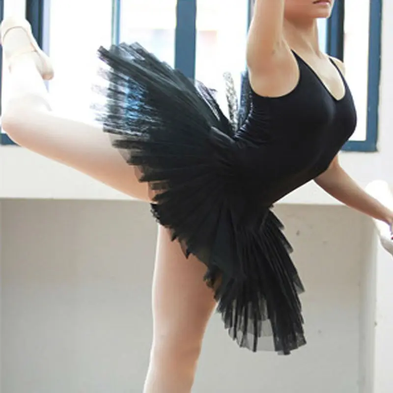 Балетная пачка, юбка-пачка для репетиции, черная балетная полупачка, профессиональная Репетиционная балетная тарелка, практическая блинная пачка