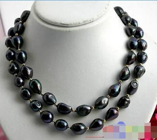 

Wholesale FREE SHIPPING >>> HUGE 33" 18MM BLACK BAROQUE FRESHWATER PEARL NECKLACE