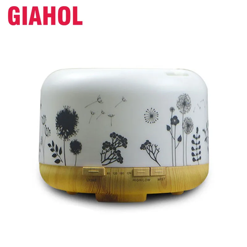 

GIAHOL 500ML Essential Oil Aroma Diffuser Ultrasonic Aromatherapy Air Humidifier USB Moistener Atomizer Colorful Lights for home