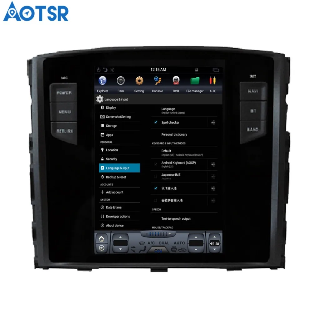 Perfect Aotsr Android 7.1 Tesla style Car No DVD Player GPS Navigation For MITSUBISHI PAJERO V97 V93 Shogun Montero 2006+ headunit 5