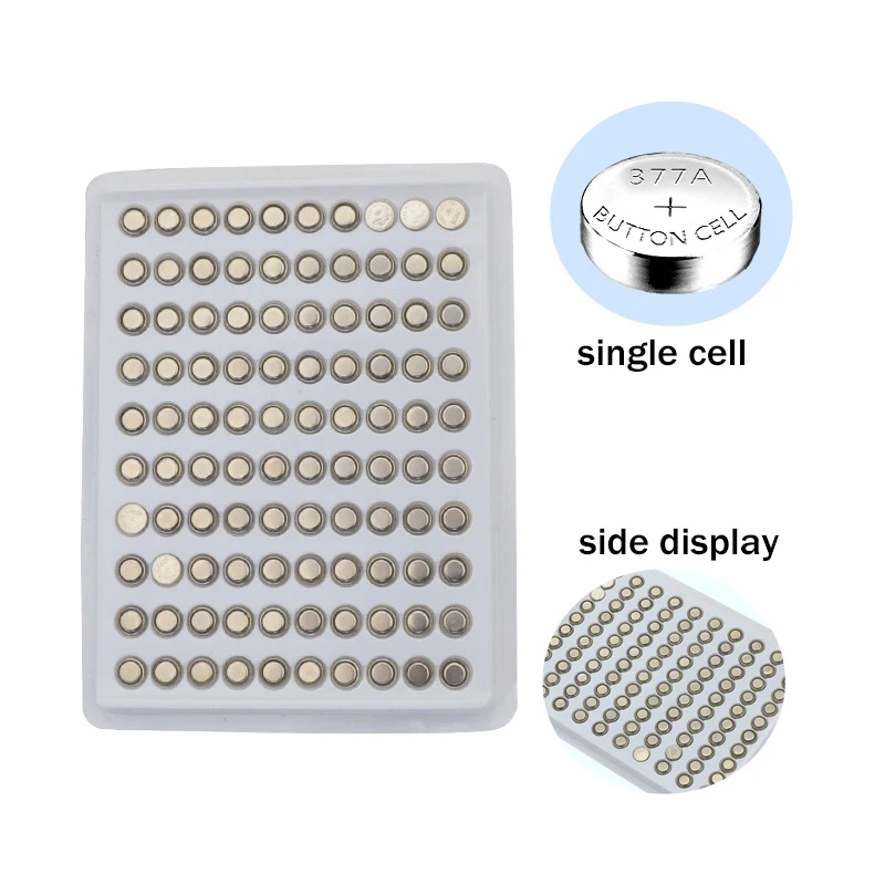 100 шт. AG4 377A 377 LR626 SR626SW SR66 LR66 кнопочный элемент батарея монетного типа для часов