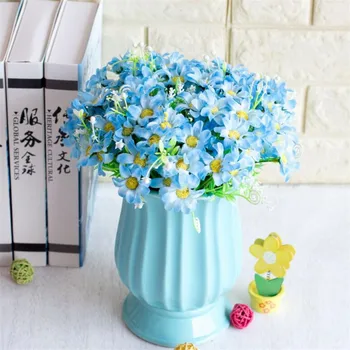 

European Fake Chrysanthemum Bunch (6 heads/piece ) Simulation Daisy for Wedding Home Showcase Decorative Artificial Flowers