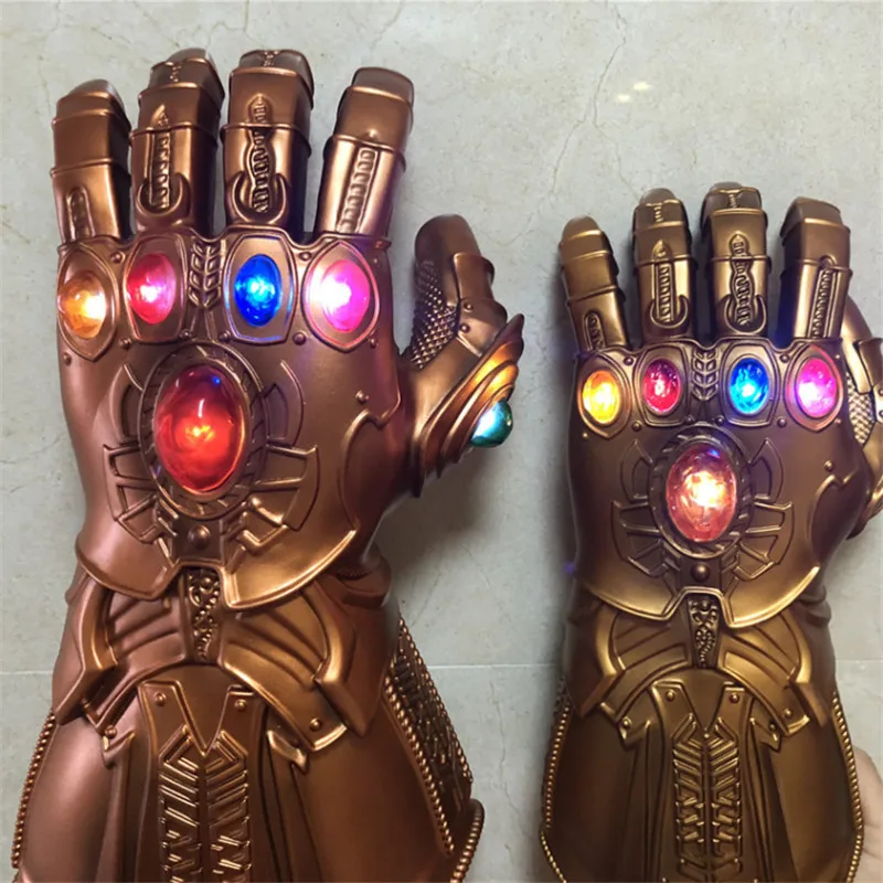 Светодиодный светильник Thanos Gauntlet военные Косплей Перчатки ПВХ экшн-модель игрушки подарок на Хэллоуин Детский подарок