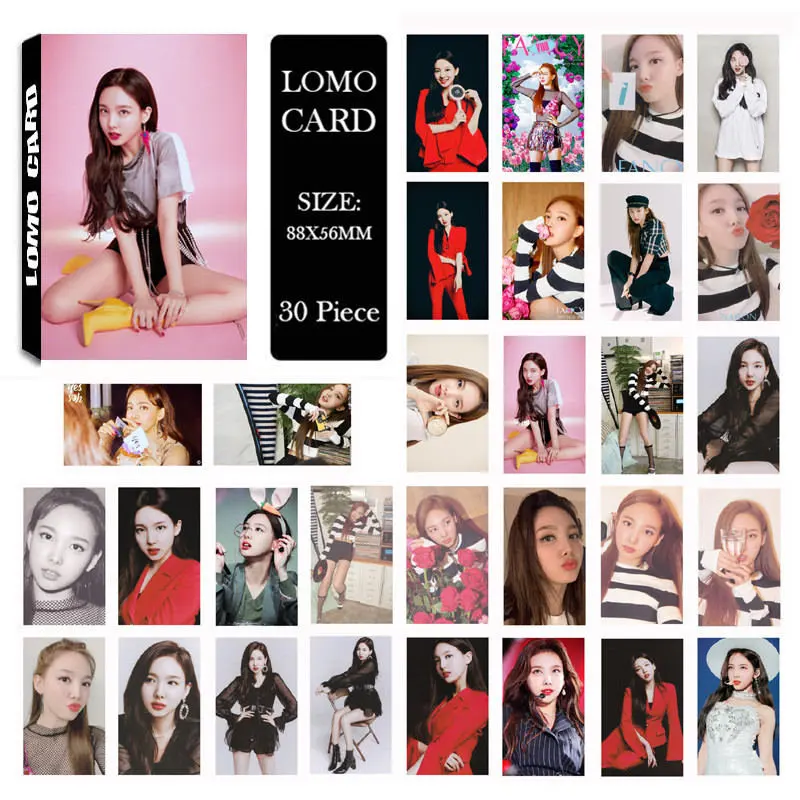 Youpop KPOP TWICE FANCY MOMO DaHyun TZUYU NAYEON альбом LOMO Cards k-pop Новая мода самодельная бумажная Фотокарта LK651 - Цвет: NAYEON-08