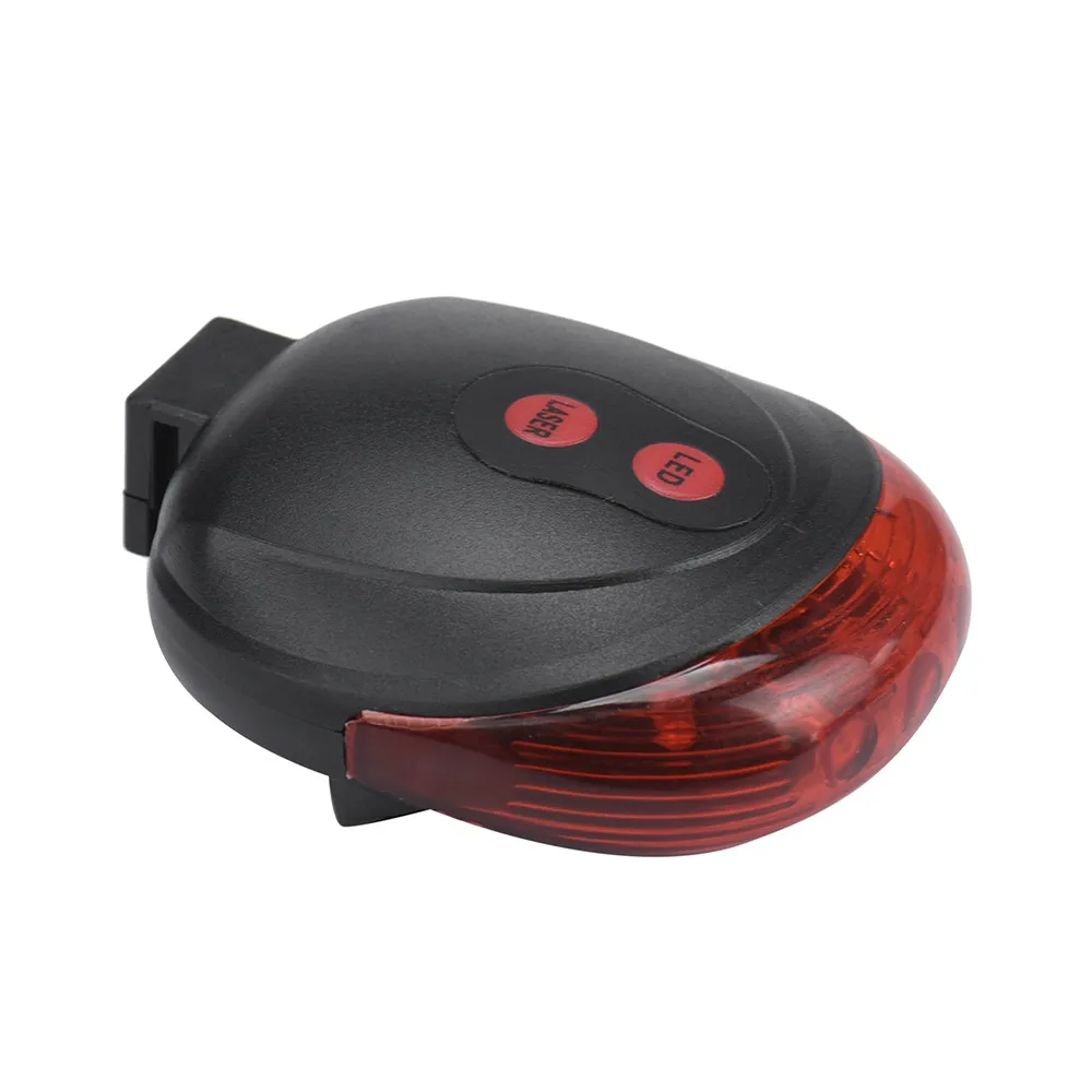 Excellent Safety warning light Cycling Bike Bicycle 2 Laser Projector Red Lamps Beam and 3 LED Rear Tail Lights Latarka kempingowa#15 5