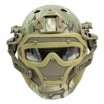 Sinairsoft G4 System Set Tactical Airsoft Paintball PJ Helmet with Overall Protect Glass Face Mask Military Helmet Equipment