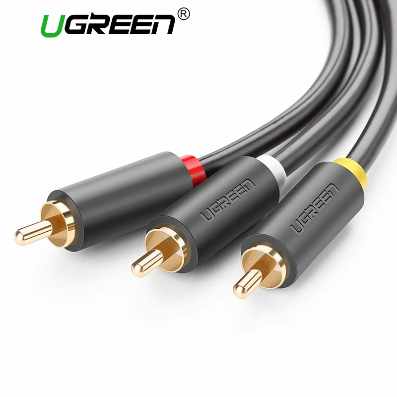Аудиокабель Ugreen AV105 от 3RCA до аудиокабель Lotus ТВ приставка три RCA av кабеля|connect to tv|av