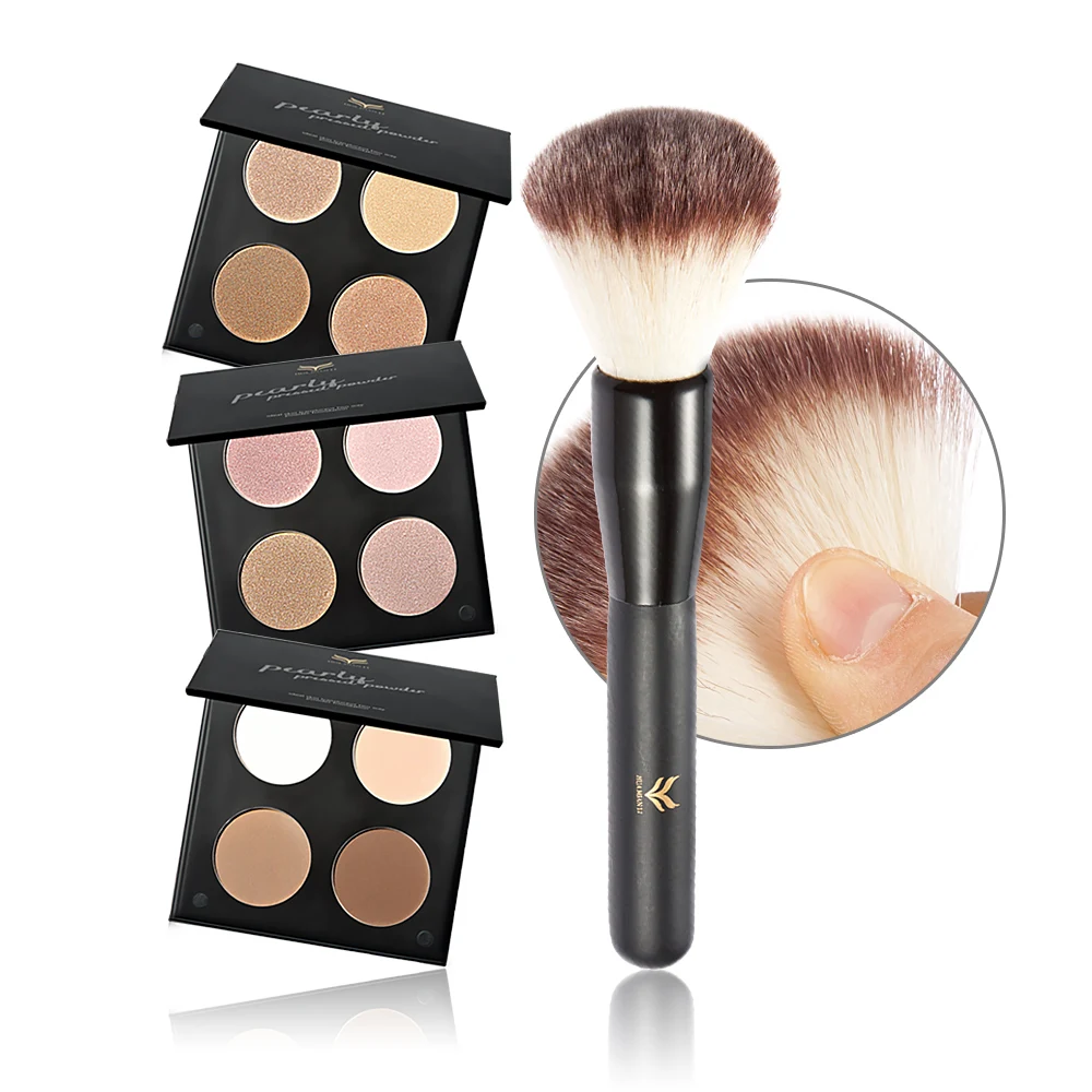 2PCS Four color powder +Makeup brush combinationin Makeup Sets from