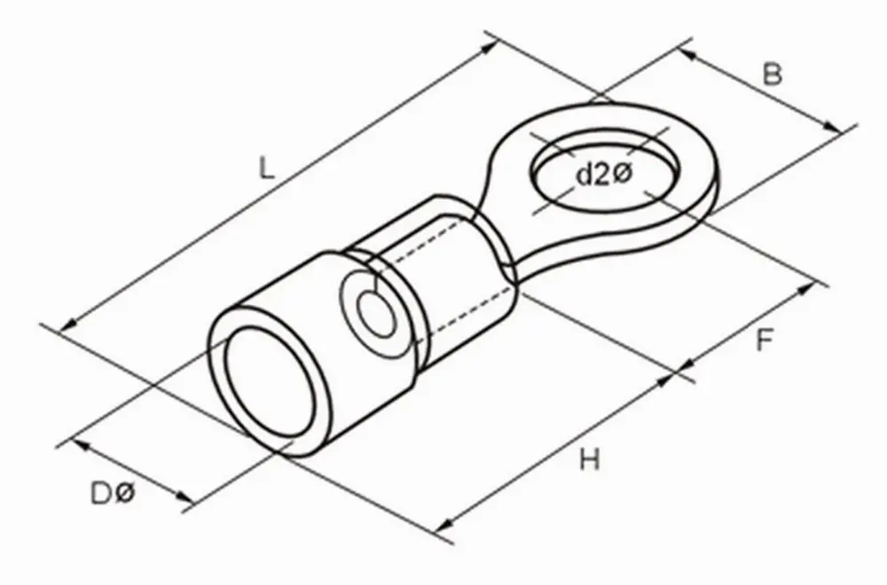 1000 шт./лот) обжимной провод разъем, 12~ 10AWG,#8, 48AMP, желтый кольцевой терминал, RVS5.5-4