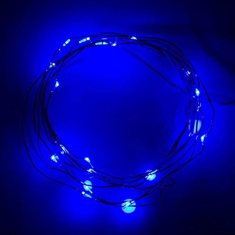 LED String Light 2M 20LEDs Copper Wire Battery Powered Fairy Light for Bottle Trees Garland Decoration Yellow Green Cool White