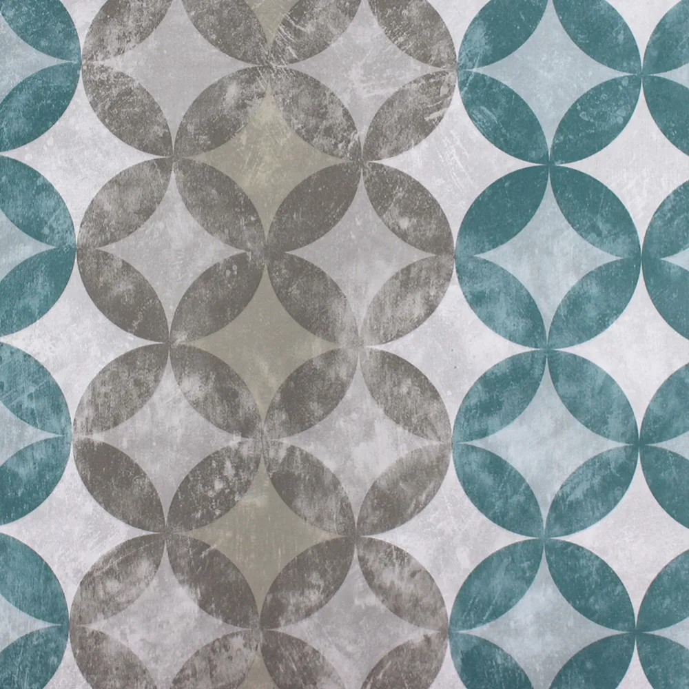 HaokHome Modern PVC Peel and Stick Wallpaper for Wall Peacock Blue