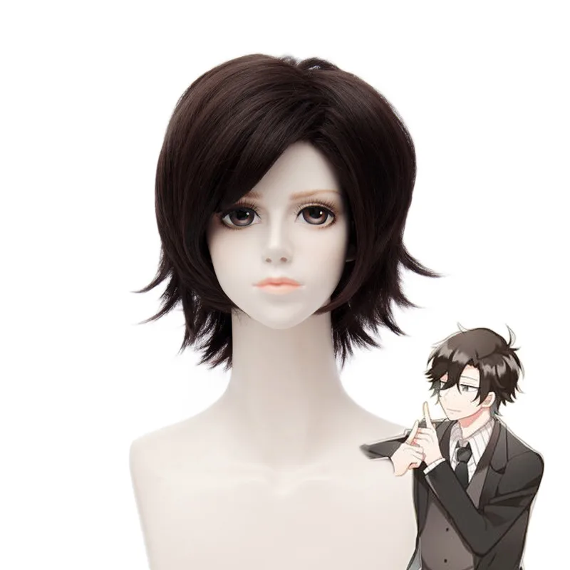 Игра Мистик мессенджер Jumin, unknown, yoosung, jaehee, ZEW, V, 707 Косплей парики и парик колпак Хэллоуин, сценические короткие волосы высокого качества