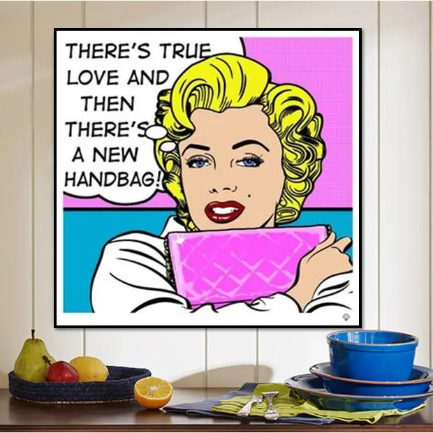 

Modern art hand painted brand oil painting Pop Art on canvas good for bedroom