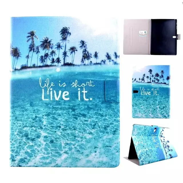 

2017 New Colorful Painting Case For Samsung Galaxy Tab S 10.5 T800/T805 Tablet PU Leather Cover Shell Coque T800 Case Cover