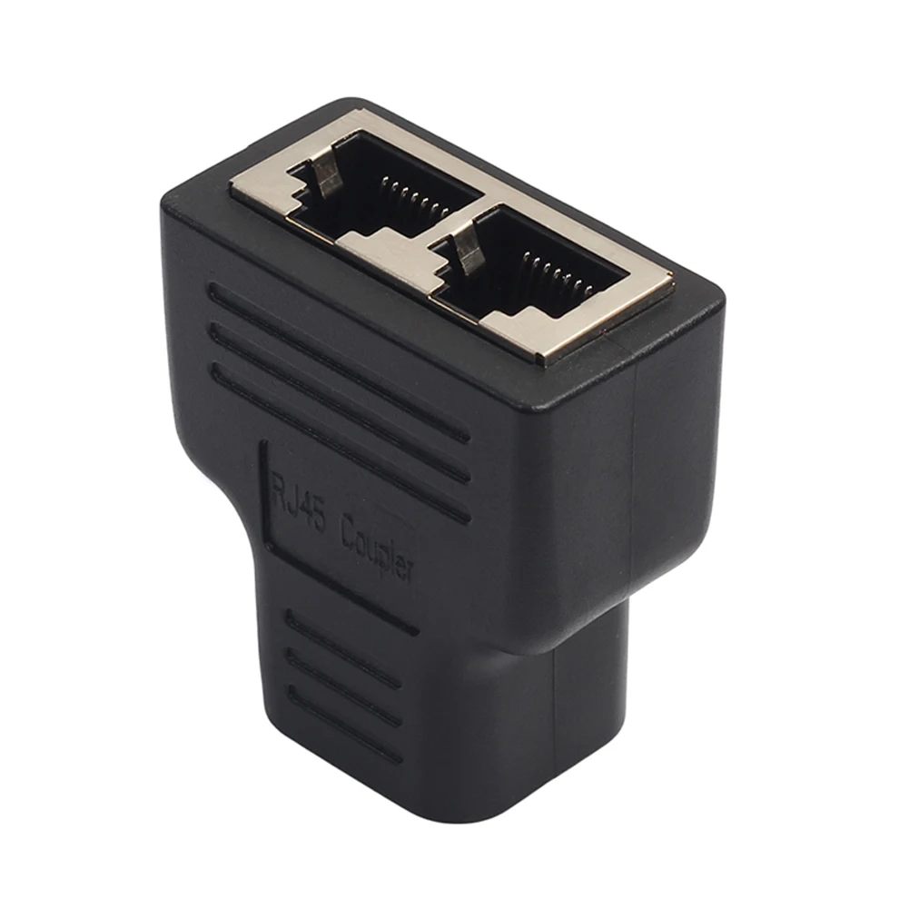 

New RJ45 Splitter Adapter 1 to 2 Dual Female Port CAT5/CAT 6 LAN Ethernet Sockt Network Connections Splitter Adapter