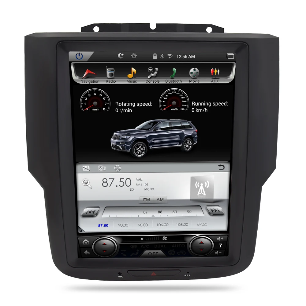 Best Vertical Screen Android 7.1 Car DVD GPS Glonass Navigation Radio Player for Dodge Ram 2015 RAM 2GB Flash 32G Stereo Multimedia 2