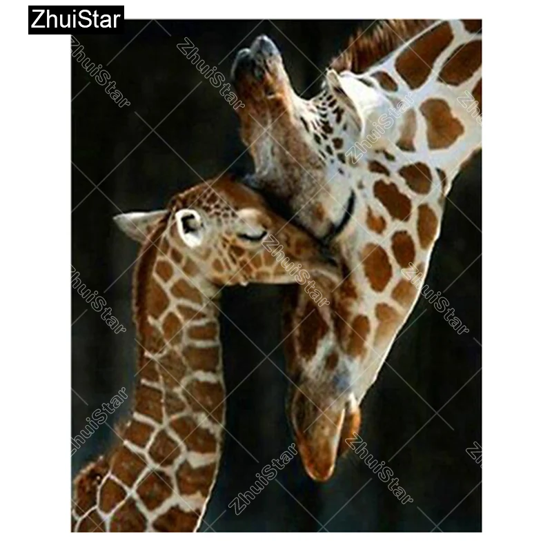 

Zhui Star Full Square Drill 5D DIY Diamond Painting "Giraffe" 3D Embroidery set Cross Stitch Mosaic Decor gift VIP