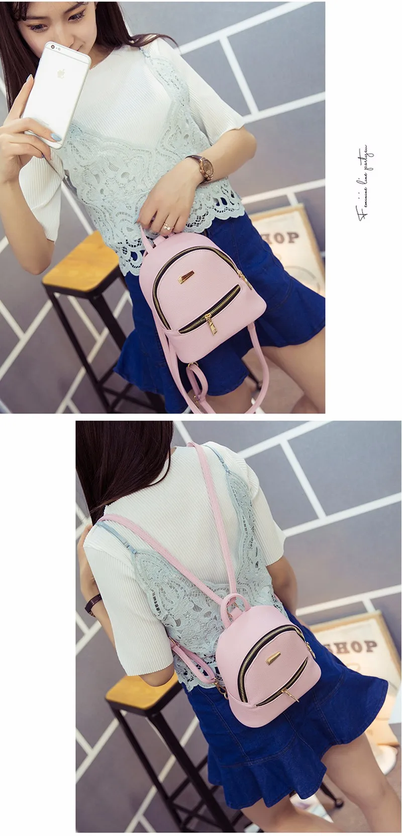 Small Fashion Rucksack Hotsale Women Shopping Purse Ladies Joker Bookbag Travel Bag Student school Backpacks Mini Women Backpack 5