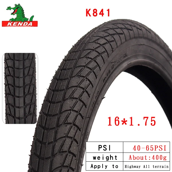 Kenda K841 Kontact Pneu 16 in Rigide Noir X 2.125 in ou 16 in environ 40.64 cm environ 4.44 cm environ 40.64 cm environ 5.40 cm X 1.75 in