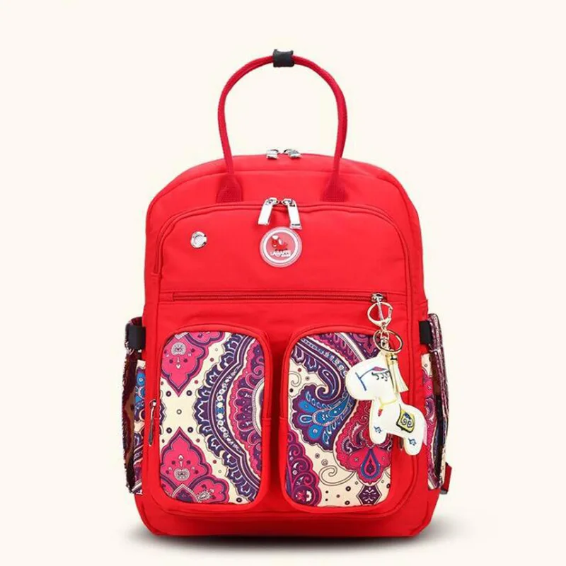 Новая вместительная сумка для мам, Детская сумка для пеленки, многофункциональная сумка для кормления, рюкзак для ухода за ребенком, Удобные сумки-тоут для мам - Цвет: Red