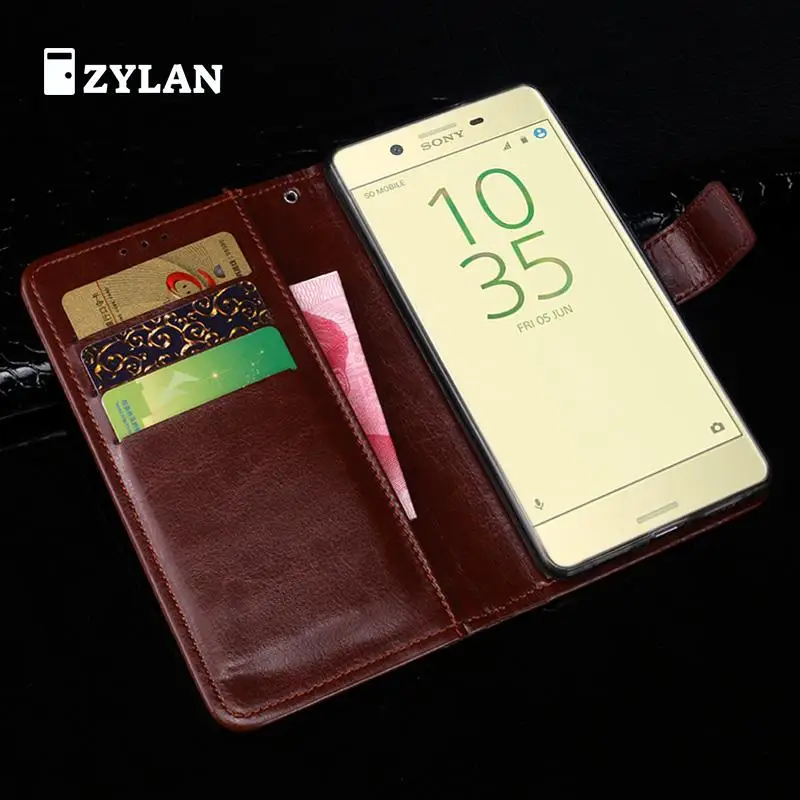 Роскошный кожаный флип-чехол для Sony Xperia X F5121 Dual F5122 чехол-кошелек смартфона