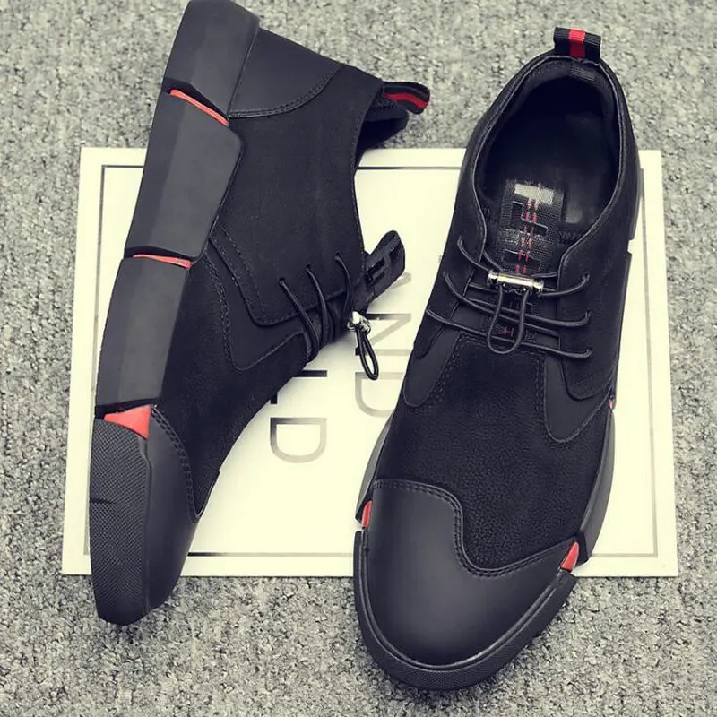 Comprar Talla grande 46 nueva marca de alta calidad zapatos casuales de cuero negro para hombre zapatillas de moda Zapatos tipo Oxford para hombres LG 1111