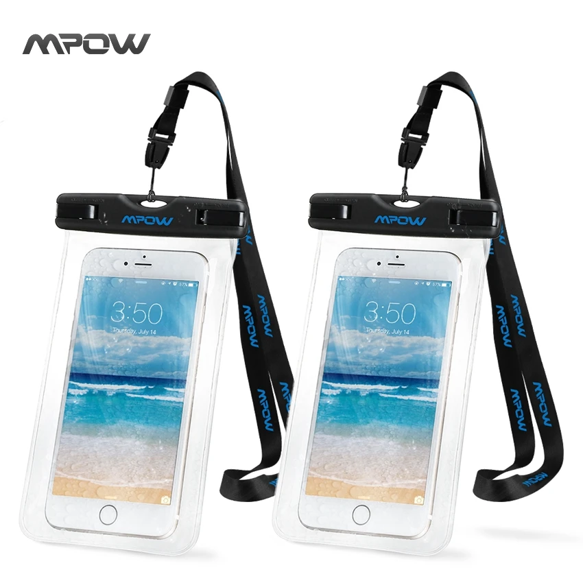 Mpow 2pcs Universal 6.0 inch IPX8 Waterproof Phone Case