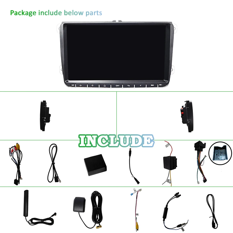 Discount DSP IPS 9" Android 9.0 Car radio GPS Navigation for VW Skoda Octavia golf 5 6 touran passat B6 jetta polo tiguan RDS Multimedia 3