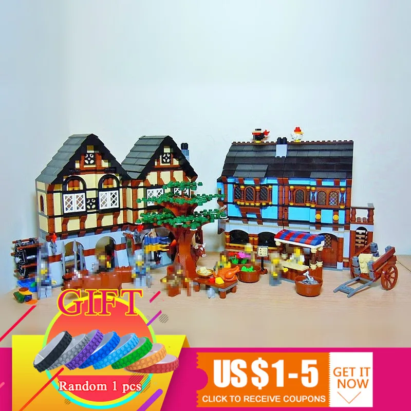 

16011 1601Pcs The Medieval Manor Castle Set Compatible with 10193 Educational Building Blocks Model Gift toys