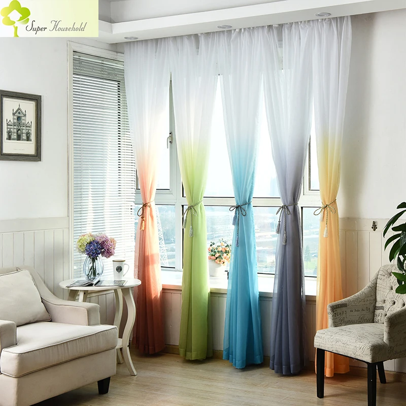 Moderno oferta especial limitada Cortinas Dormitorio Cortinas Sheer suave Sala Tulle cortina de ventana para Dormitorio