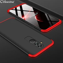 Capa 360 graus para huawei mate 20 lite maimang, capa proteção para pc rígido 3 em 1 huawei mate 20 lite mate 20 lite mate 20 pro