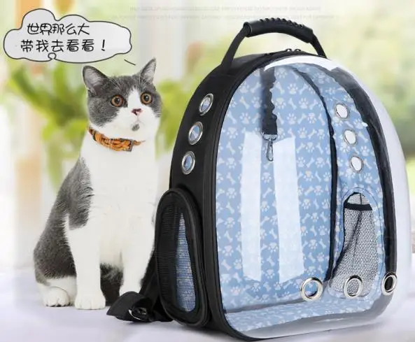 

Pet space bag cat backpack out transparent carrying bag space capsule cat chest shoulder bag slippery cat bag