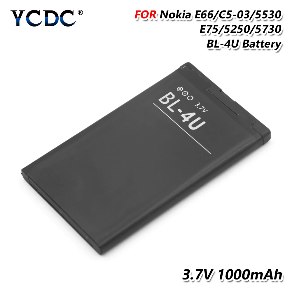 

2019 New 100% 1000mAh BL-4U BL4U Battery For Nokia Asha 210 300 305 306 308 309 311 501 503 Replacement Li-ion Lithium Battery