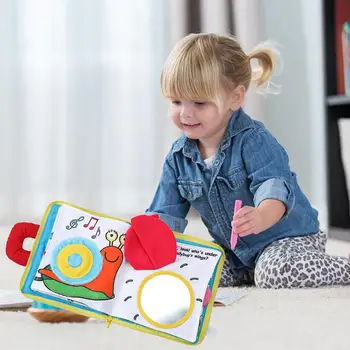 

Cartoon Baby Cloth Book Educational Toys For Children Torn Not Bad Cloth Book Washable Sun Flower Peekaboo Cat Book