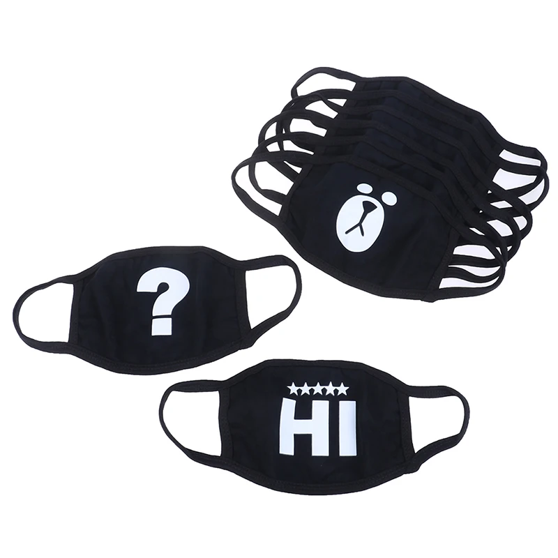 1PC Cotton Unisex Black Anti-dust Mask Motorcycle Bicycle Outdoor Sports Cycling Wearing Windproof Warm Face Mouth Half Mask