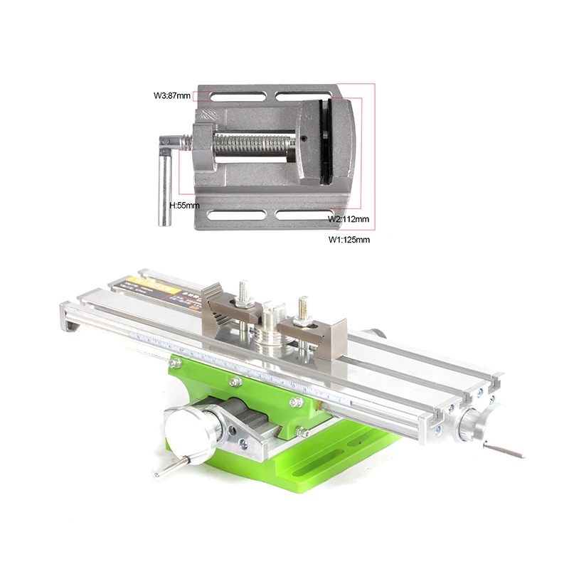 

Aluminum Compound Bench Wood Working Fixture Work table X Y Axis Adjustment Precision Coordinate + 2.5'' Flat Tongs Vise