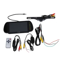 Promotion! LCD Monitor Car Monitor 7 inch Rearview Mirror + Wireless Rear Vision Camera