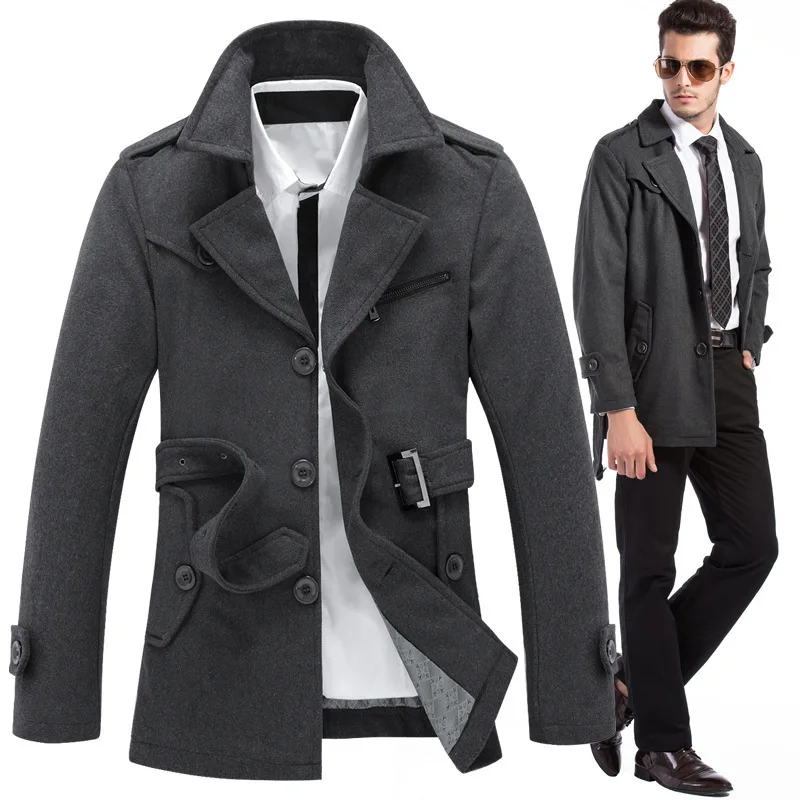 new winter wholesale new winter men's business casual men's woolen coat ...