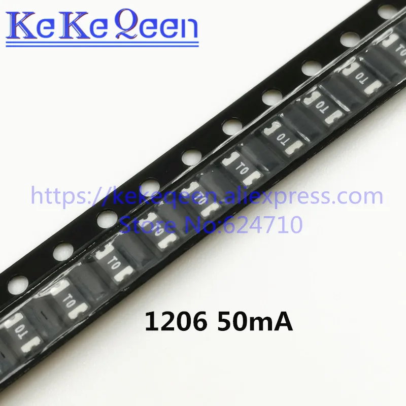 

100PCS PTC FUSE 1206 0.05A/0.1A/0.2A/0.5A/0.75A/1.1A/2A SMT SMD PPTC Resettable Fuses 50MA/100MA/200MA/500MA/750MA/1100MA/2000MA
