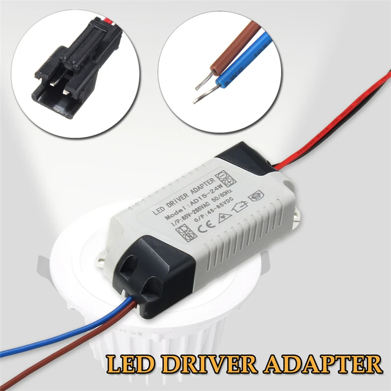 

Smuxi Lighting Transformer 1-3W 5W 7W 12W 15W 24W LED Light Lamp LED Driver Adapter Power Supply AC85-265V 300mA