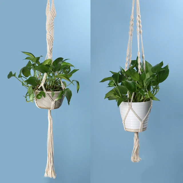 vintage knotted plant hanger