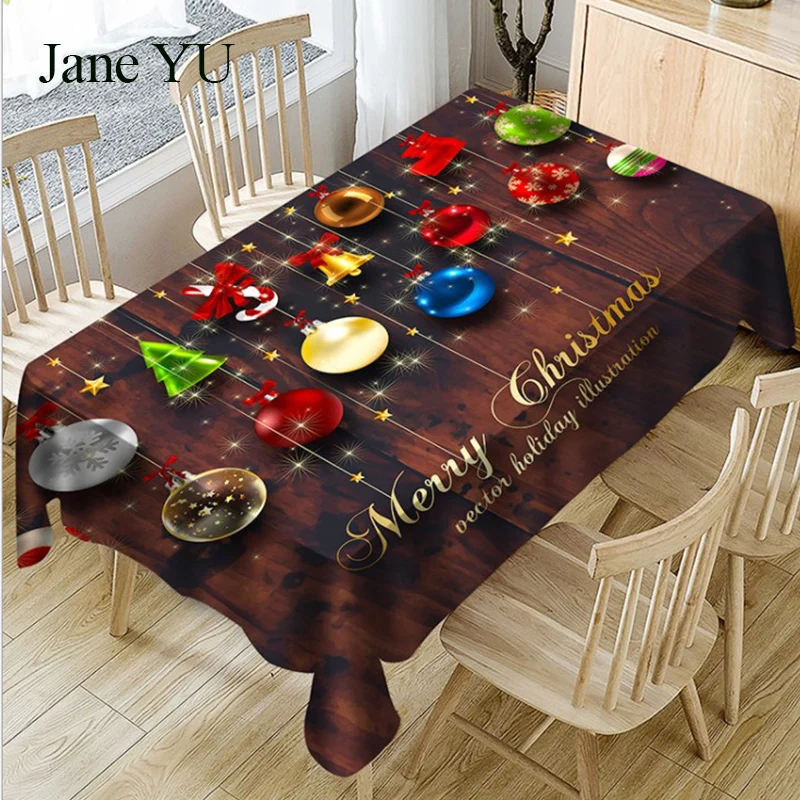 

JaneYU Foreign trade Christmas tablecloth Christmas lantern table decoration table flag Christmas home decoration