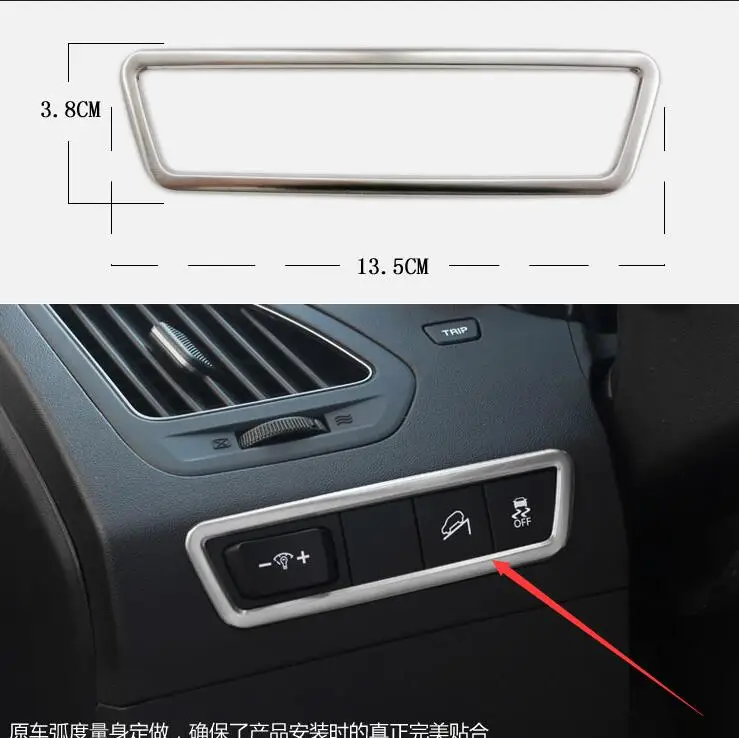 

lane legend case For Hyundai ix35 2013-2015 Headlight Lamp Switch Button Frame Cover Interior Trims 1pcs car styling accessories