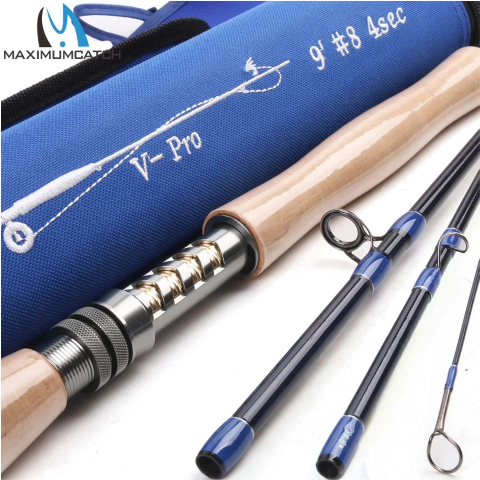Maximumcatch Fly Fishing Rod SK Carbon Fiber 9FT 8WT 4PCS Fast Action