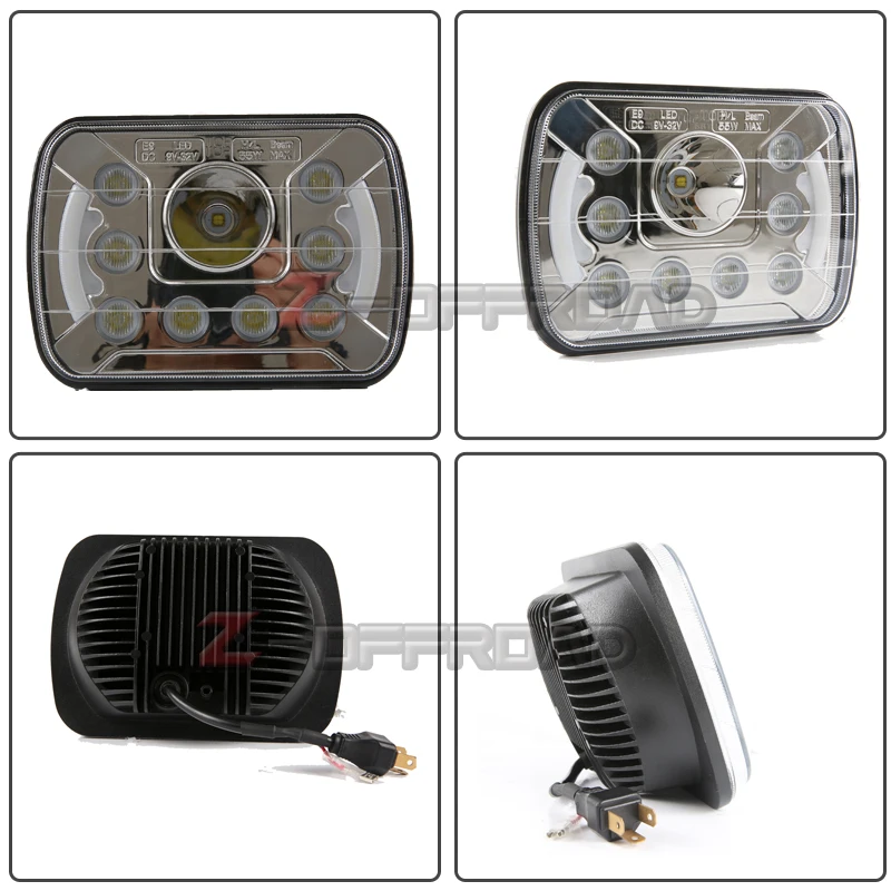 

4X4 Offroad 5X 7" LED Headlight Light Rectangular headlight led trucklight with DRL For Jeep Wrangler YJ Cherokee XJ Trucks