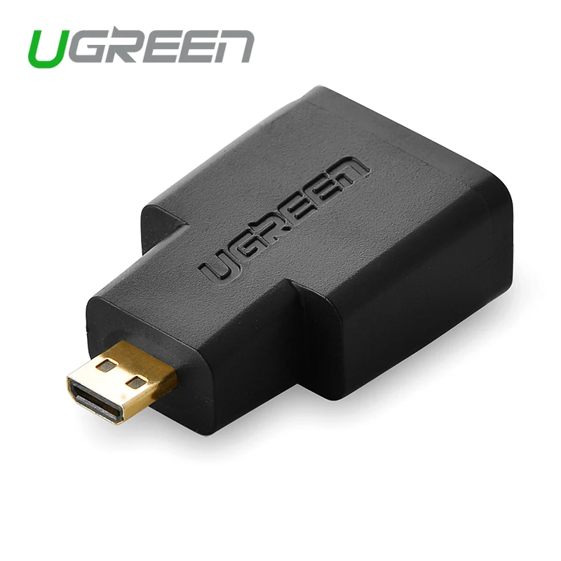 Ugreen высококачественный HDMI Женский к Micro HDMI к HDMI Кабель-адаптер конвертер позолоченный разъем HD ТВ камера hdmi адаптер