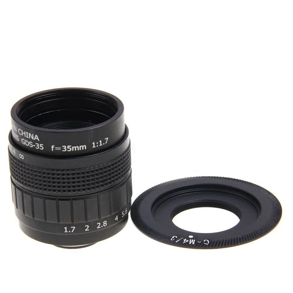 Фуцзянь 35 мм F1.7 CCTV объектив + C-M4/3 крепление кольцо для Panasonic GF9 GF8 GF7 GF5 GF6 G3 G5 G7 GH2 GF3 GH4
