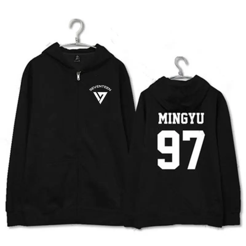 MINGYU Mainlead KPOP 17 толстовка на молнии, свитер, пальто, пуловер, спортивный костюм - Цвет: MINGYU