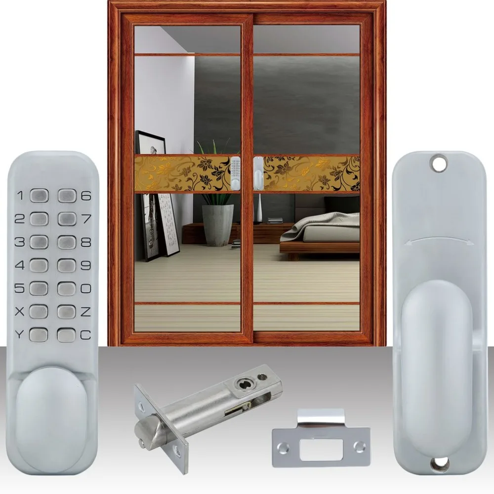 

Digital Push Button Mechanical Door Lock Key Pad Code Combination Waterproof Zinc Alloy Door Locks Rust-Proof Garden Door Lock